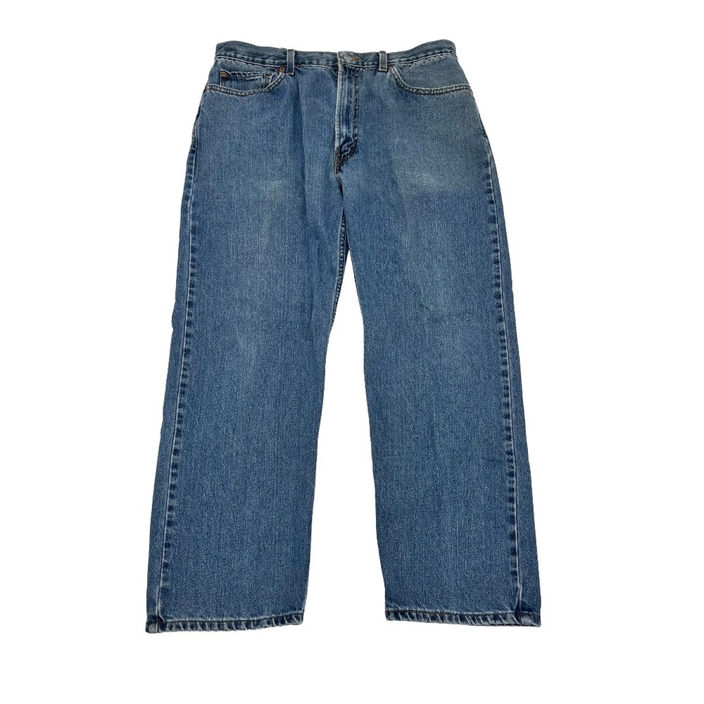 Levis 505‎ Mens Size 38X32 Regular Fit Jeans Blue Denim Pockets Retro Preppy